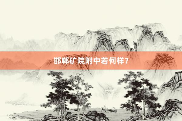 邯郸矿院附中若何样？